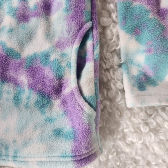 Children's Place Fleece Top Kid Sz 10-12 Print Glacier Half Zip Pullover - Picture 7 of 10